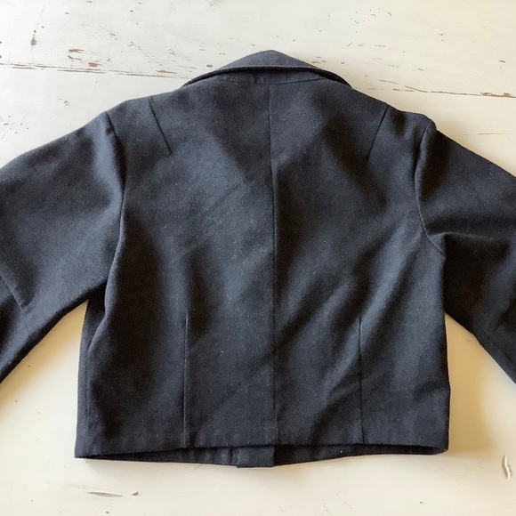 Zara dark gray flannel like cropped jacket Medium - Picture 12 of 13